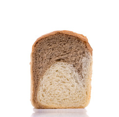 Brown white bread slice.