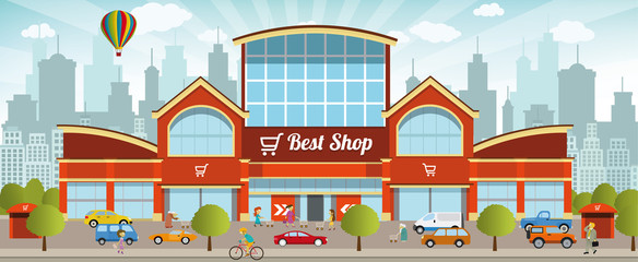 Shopping center in the city