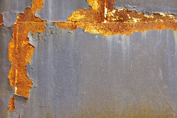 Naklejka premium close up old black and yellow metal wall