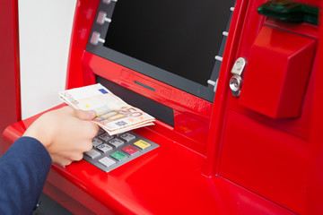 Taking money out of ATM