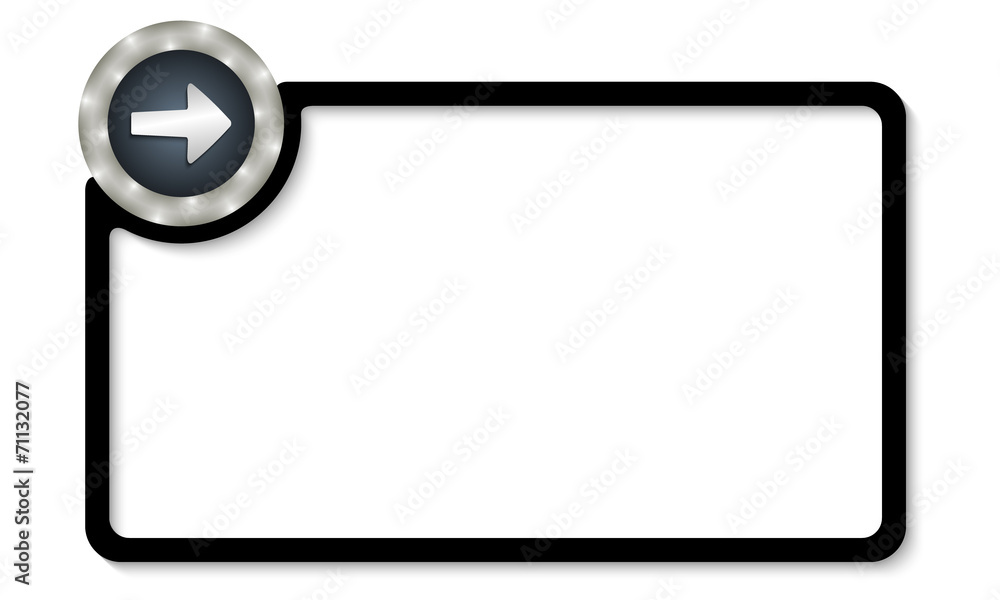 Poster vector frame for entering text with arrow