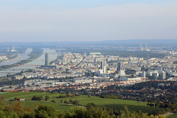 Aerial View of Vienna from Kahlenberg