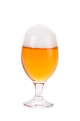 Glass of beer close up.