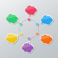 flat design timeline infographics