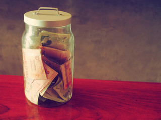  money in bottle vintage color tone