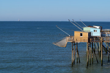 carrelets face à la mer