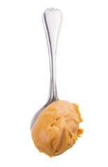 Tea spoon with peanut butter