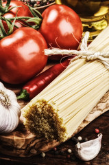 Ingredients for Italian pasta