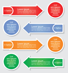 Infographic arrows templates. Vector illustration