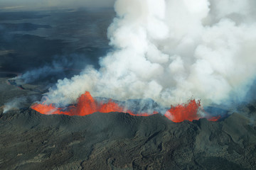 Bardarbunga volcano eruption in Iceland