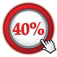40 PERCENT ICON