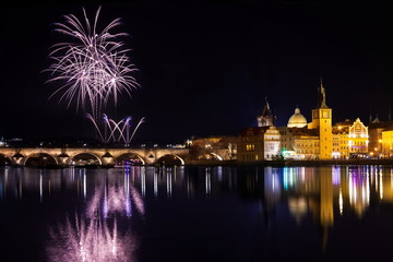 New year atmosphere in Prague, Czech Republick