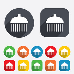 Shower sign icon. Douche with water drops symbol