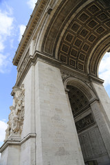 Obraz premium Westfassade des Arc de Triomphe in Paris