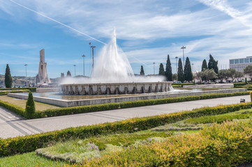 Fountain in front of Jeronimos Monastery, Lisbon