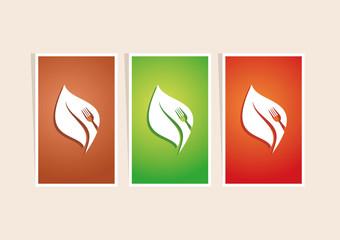 Organic cooking icons