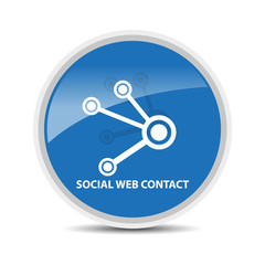 social web contact icon vector