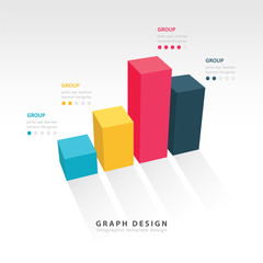3D grap illustration Infographic