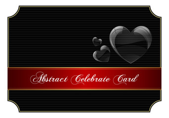 Abstract black celebrate card