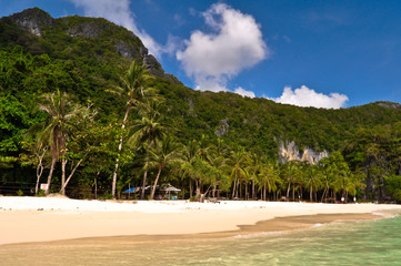 Tropical Beach in El Nido Islands in Philippines