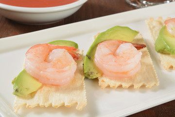 Shrimp and avocado