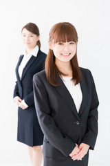 portrait of asian businesswomen on white background