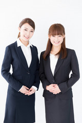 portrait of asian businesswomen on white background