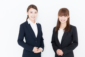 portrait of asian businesswomen on white background