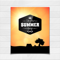 Poster summer theme, healthy life style
