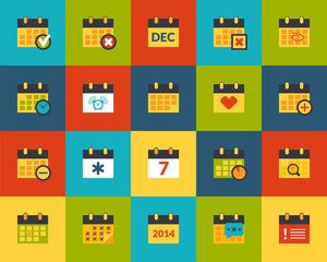 Flat icons set 16