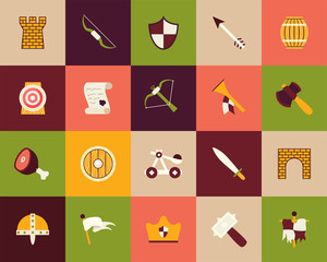 Flat icons set 30