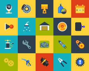 Flat icons set 24