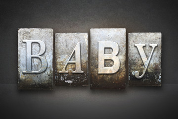 Obraz premium Baby Letterpress Concept