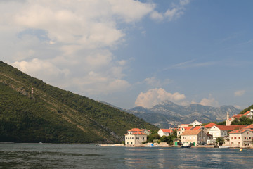 Town of Perast in Montenegro of the bay of Kotor