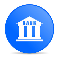 bank internet blue icon