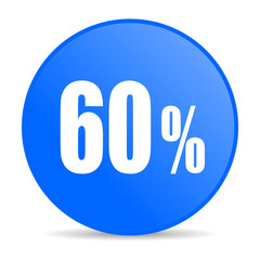 60 percent internet blue icon