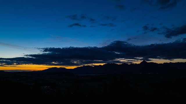 Zeitraffer vom Sonnenaufgang im Allg&auml;u - Panorama