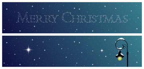 Obraz na płótnie Canvas Set of two Christmas banners