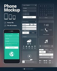 Phone user interface elements for website & apps