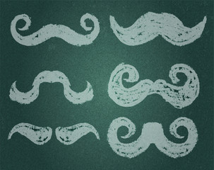 vector. Moustache Set