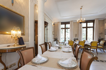 Interior of a luxury restaurant 