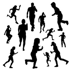 Vector silhouette of people.