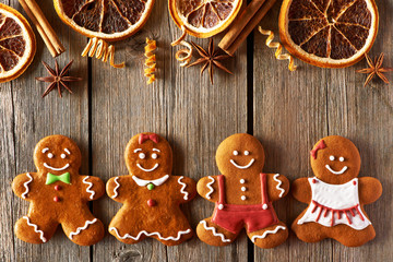 Christmas homemade gingerbread couple cookies