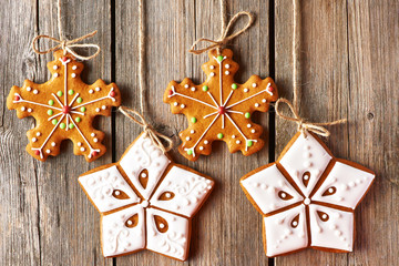 Christmas homemade gingerbread cookies