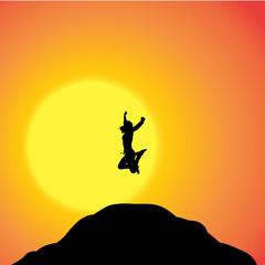 Vector silhouette of woman.