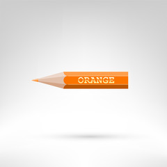 Orange color pencil with golden text