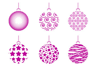 Vector set of Christmas balls