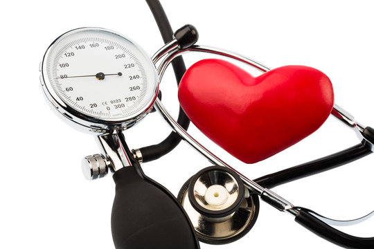 Blutdruckmesser und Herz