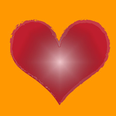 Vector silhouette of heart.