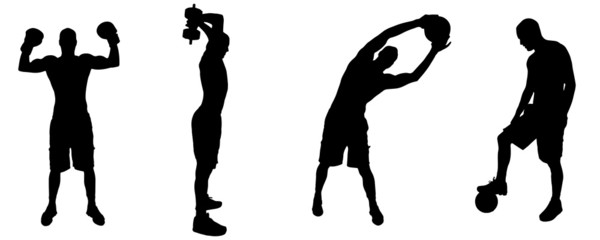 Vector silhouettes of people.